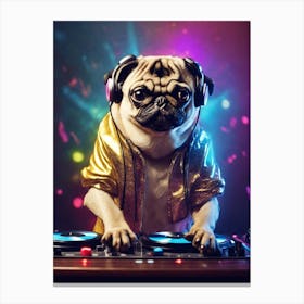 Disco Pug 1 Canvas Print