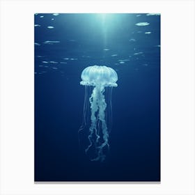 Moon Jellyfish Ocean Realistic 2 Canvas Print