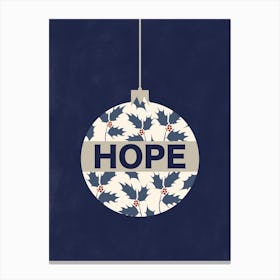 Hope Christmas Ornament Canvas Print
