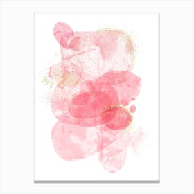 Pink Abstract Watercolor Canvas Print