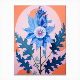 Delphinium 1 Hilma Af Klint Inspired Pastel Flower Painting Canvas Print