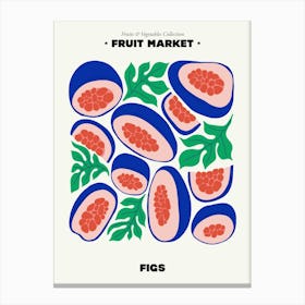 The Fruit Market Figs Illustration Maximalist Canvas Print