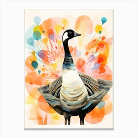 Bird Painting Collage Canada Goose 3 Canvas Print