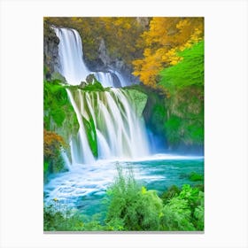 Zrmanja Waterfalls, Croatia Nat Viga Style Canvas Print