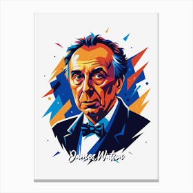 James Watson 03 Portrait WPAP Pop Art Canvas Print