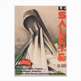 Mont Salève Tram Vintage Travel Poster Canvas Print