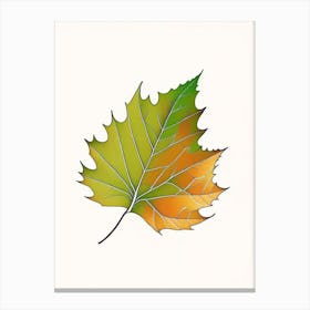 Maple Leaf Leaf Warm Tones 3 Canvas Print