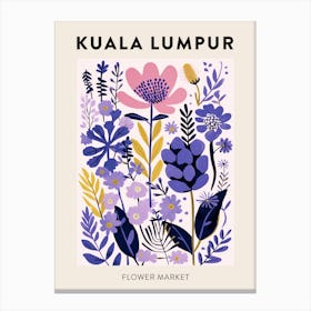 Flower Market Poster Kuala Lumpur Malaysia Canvas Print