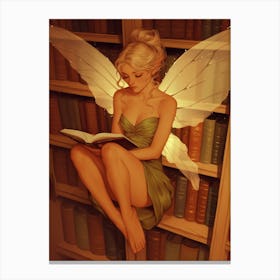 Fairy Reading Book Canvas Print