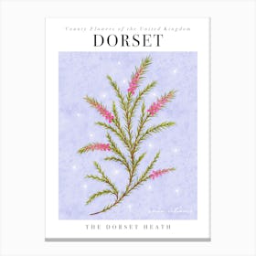 UK County Flowers Dorset Heath Canvas Print