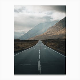 Empty Road In The Mountains Canvas Print