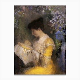 Madame Arthur Fontaine (Marie Escudier, Born 1865), (1901), Odilon Redon Canvas Print