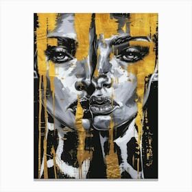 Gold And Black 125 Canvas Print