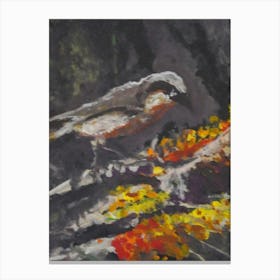 Bird On A Branch Canvas Print