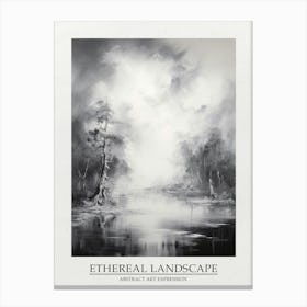 Ethereal Landscape Abstract Black And White 7 Poster Canvas Print