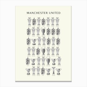 Manchester United Trophies Print Canvas Print