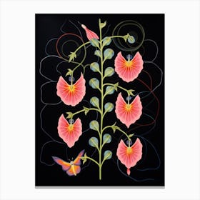 Snapdragon 4 Hilma Af Klint Inspired Flower Illustration Canvas Print