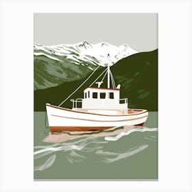Fishing Boat In Alaska Canvas Print