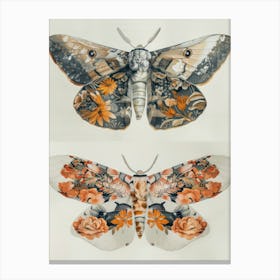 Luminous Butterflies William Morris Style 10 Canvas Print