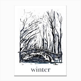 Winter In The Park Canvas Print