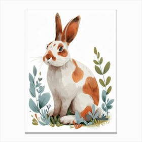 English Spot Rabbit Kids Illustration 1 Canvas Print