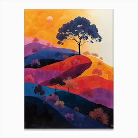 Sunset In The Hills Canvas Print