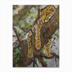 Leopard In Tree Canvas Print