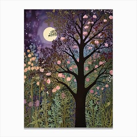 William Morris Night In The Garden 2 Canvas Print