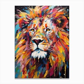 Lion Art Painting Expressionism Style 1 Canvas Print