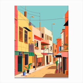 Cuba Travel Illustration Canvas Print
