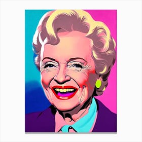 Betty White Pop Movies Art Movies Canvas Print