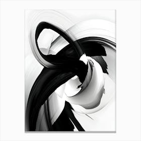 Abstract Black And White Painting 1 Canvas Print