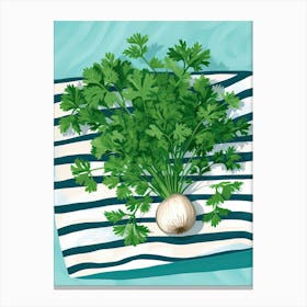 Cilantro Summer Illustration 7 Canvas Print