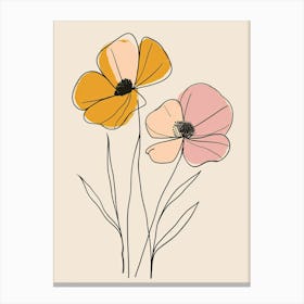 Ho Chi Minh City Flower Market Boho Minimalist Style 1 Canvas Print