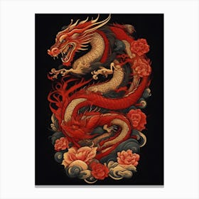 Leonardo Vision Xl Chinese Year Of The Dragon Tshirt Design 3 Upscaled Upscaled Canvas Print