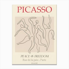 Pablo Picasso Peace And Freedom Canvas Print