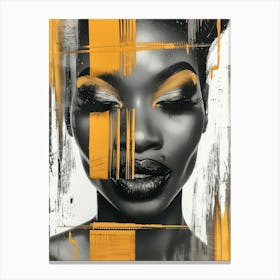 'Black And Yellow' 3 Canvas Print