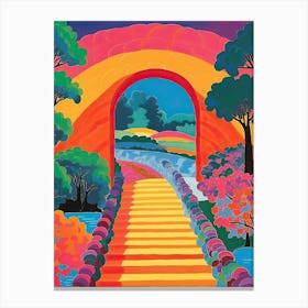Rainbow Bridge, Tokyo, Japan, Colourful 4 Canvas Print