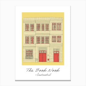 Instanbul The Book Nook Pastel Colours 4 Poster Canvas Print