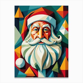 Santa Claus Abstract Painting 1 Canvas Print