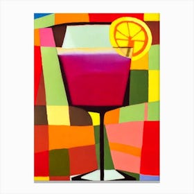 Corpse Reviver #2 Paul Klee Inspired Abstract Cocktail Poster Canvas Print