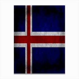Iceland Flag Texture Canvas Print