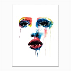 Crying Blue Canvas Print