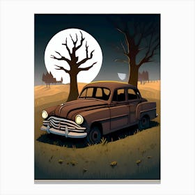 Car In The Woods 1 Canvas Print