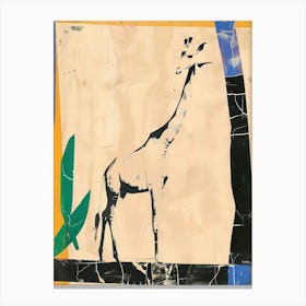 Giraffe 1 Cut Out Collage Canvas Print