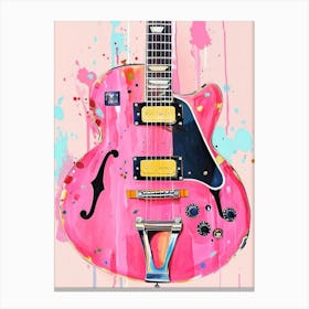 Pink Guitar Canvas Print Canvas Print