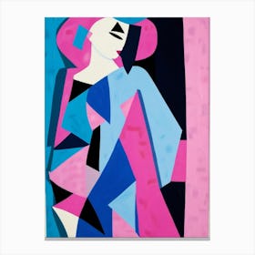 Abstract Woman With Hat Canvas Print