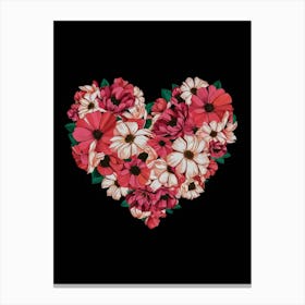 Heart Of Flowers Canvas Print