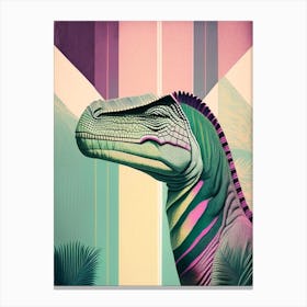 Iguanodon Pastel Dinosaur Canvas Print