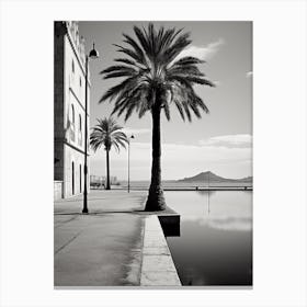 Palma De Mallorca, Spain, Black And White Analogue Photography 1 Canvas Print